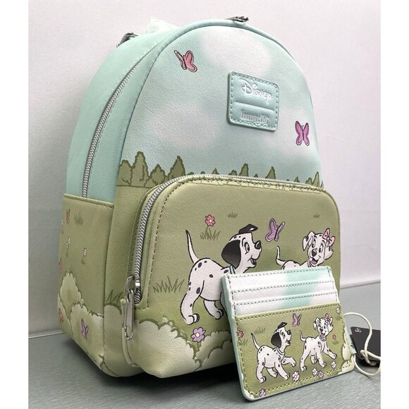 Loungefly Disney 101 Dalmatians Flower Field Mini Backpack & Cardholder Set - Picture 11 of 14